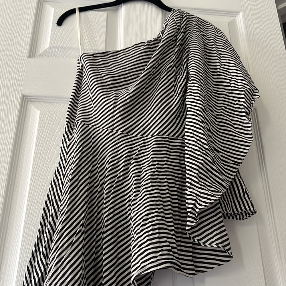 Halston Silk One Shoulder Top - Picture 2 of 16